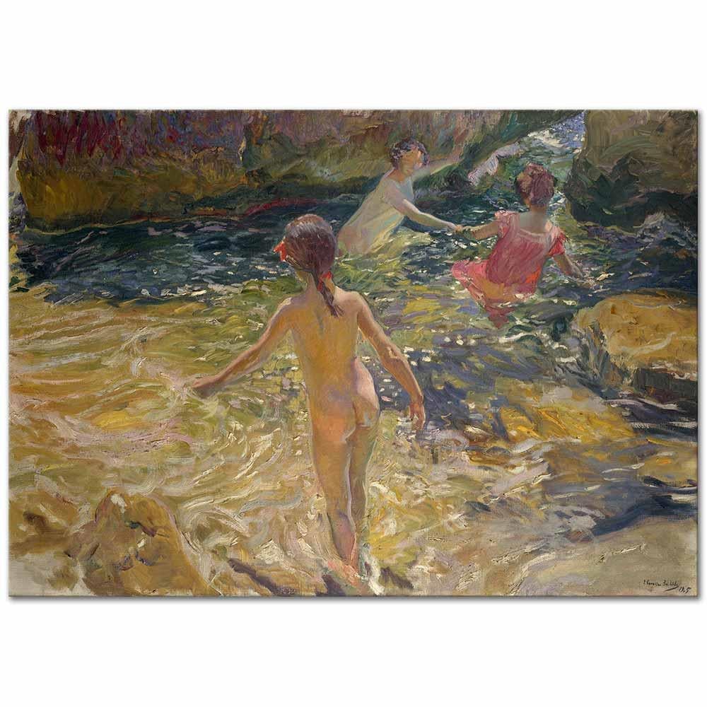 Joaquin Sorolla Yıkanma, Javea Kanvas Tablo