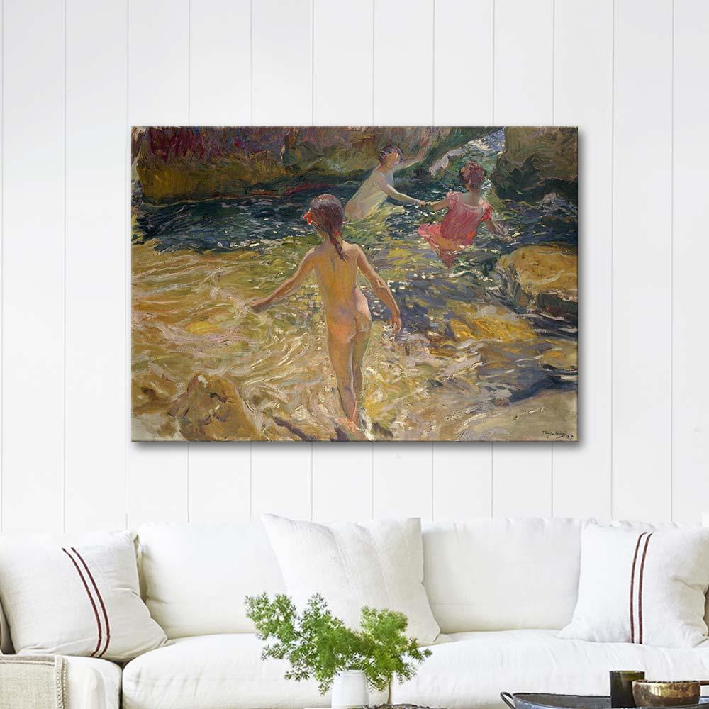 Joaquin Sorolla Yıkanma, Javea Kanvas Tablo
