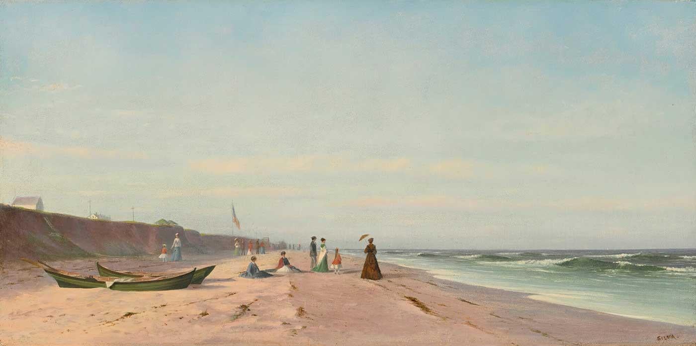 The Beach At Long Branch, New Jersey by Francis Augustus Silva
