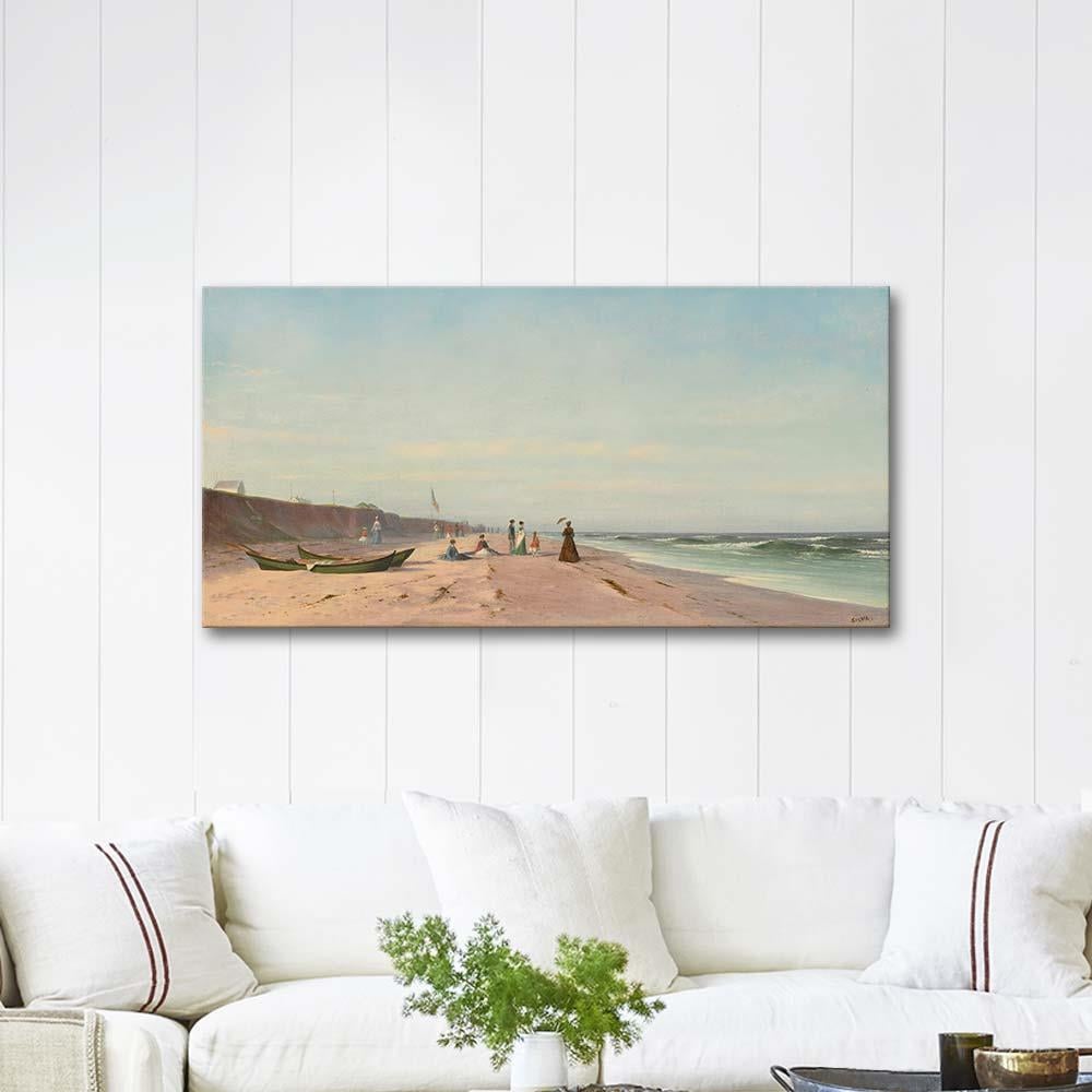 The Beach At Long Branch, New Jersey by Francis Augustus Silva as Art Print