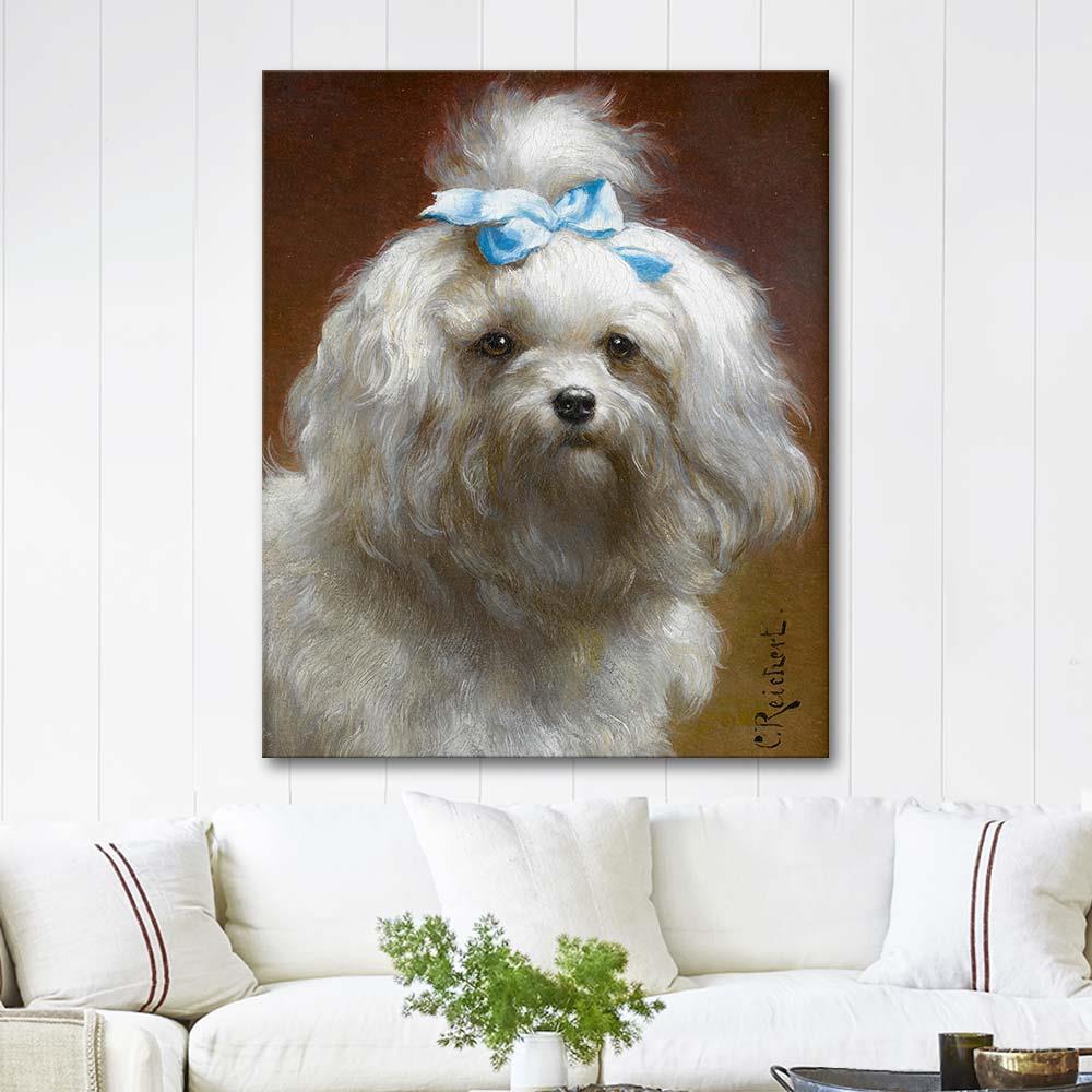 The Blue Bow by Carl Reichert as Art Print