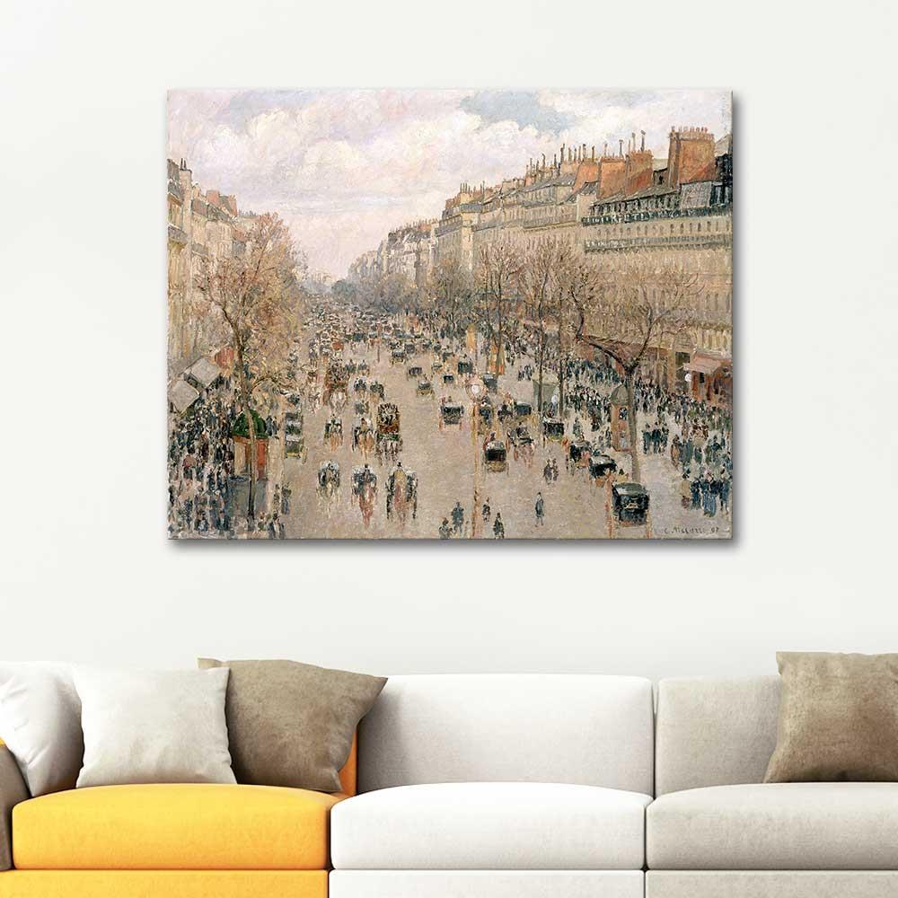 The Boulevard Montmartre by Camille Pissarro as Art Print