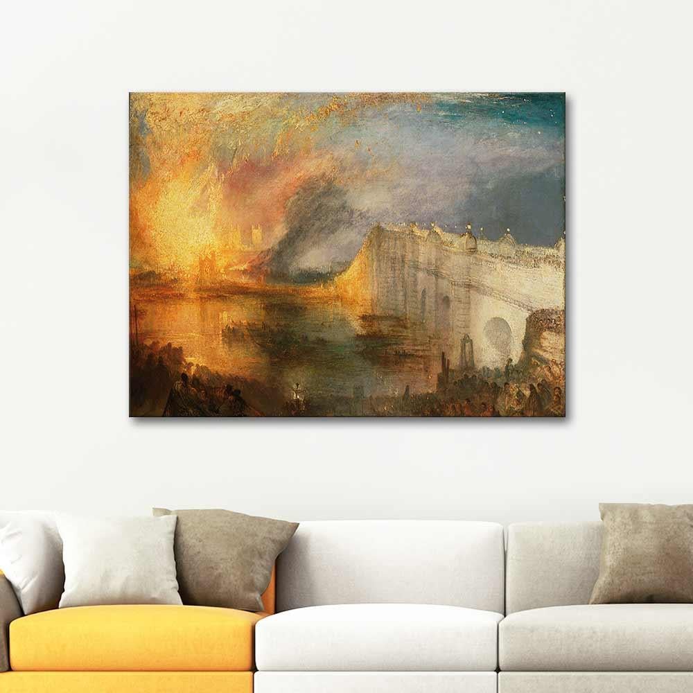 The Burning of the Houses of Lords and Commons by Joseph Mallord William Turner as Art Print