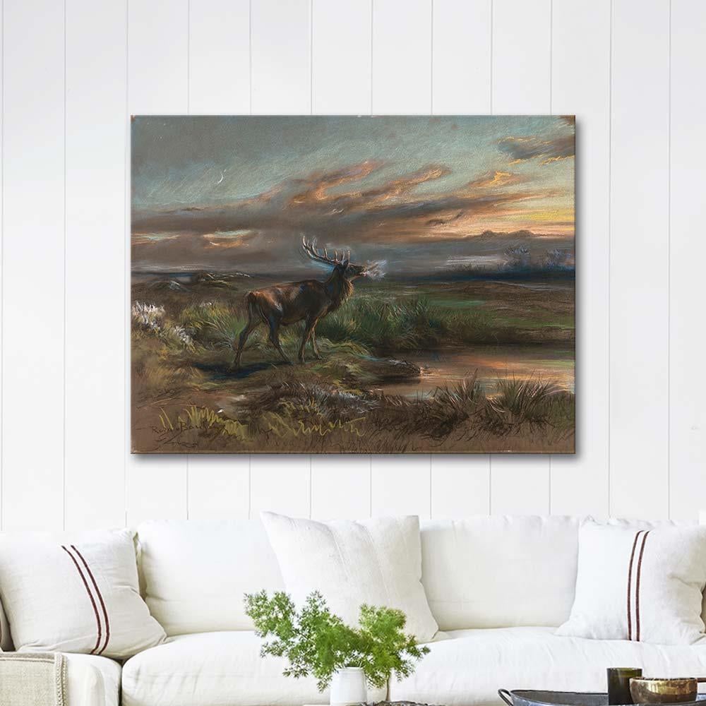 Rosa Bonheur Geyiğin Bağırışı Kanvas Tablo