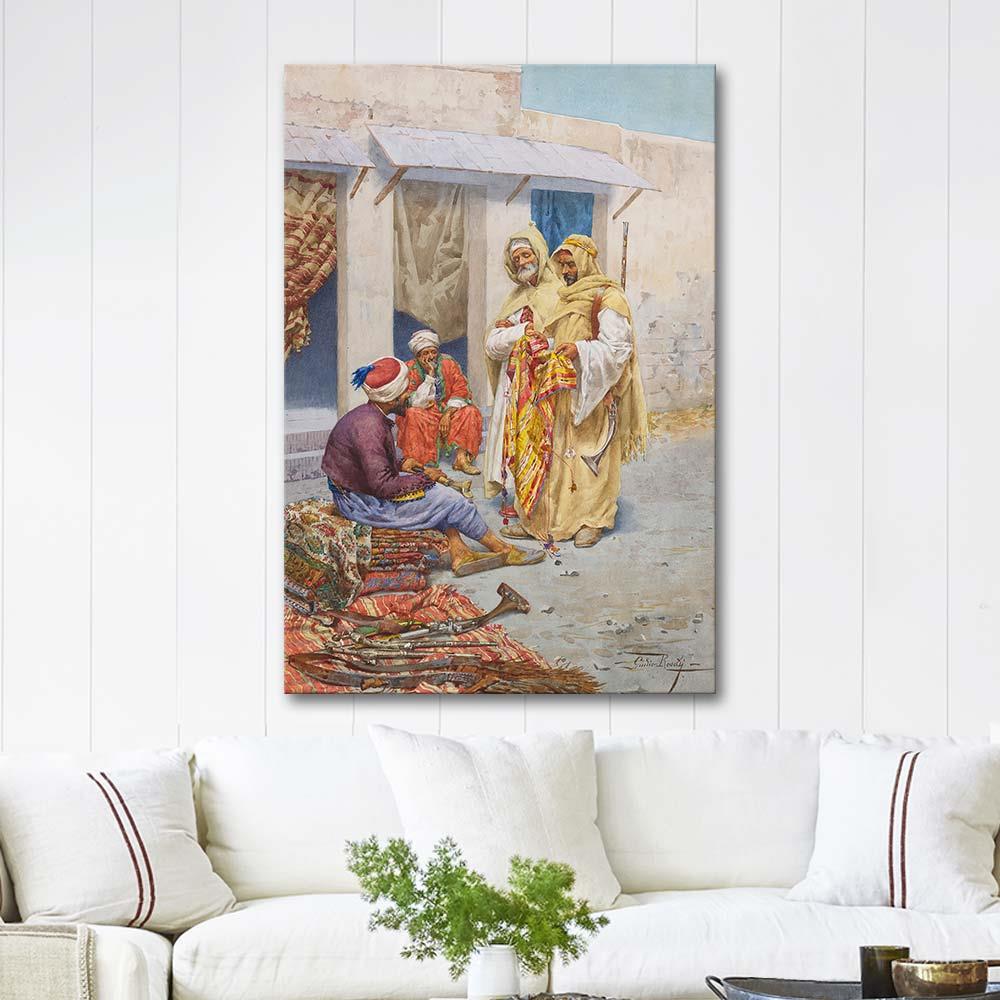 The Carpet Seller by Giulio Rosati as Art Print