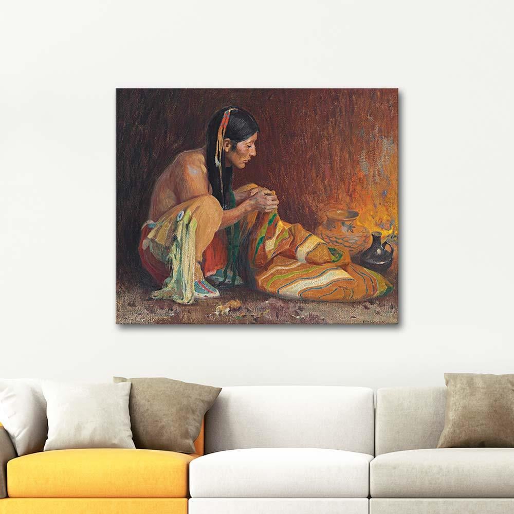 The Chimayo Blanket by Eanger Irving Couse as Art Print