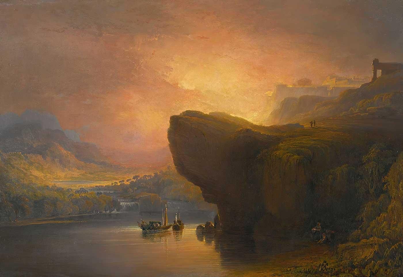 The City Of God And The Waters Of Life by John Martin as Art Print