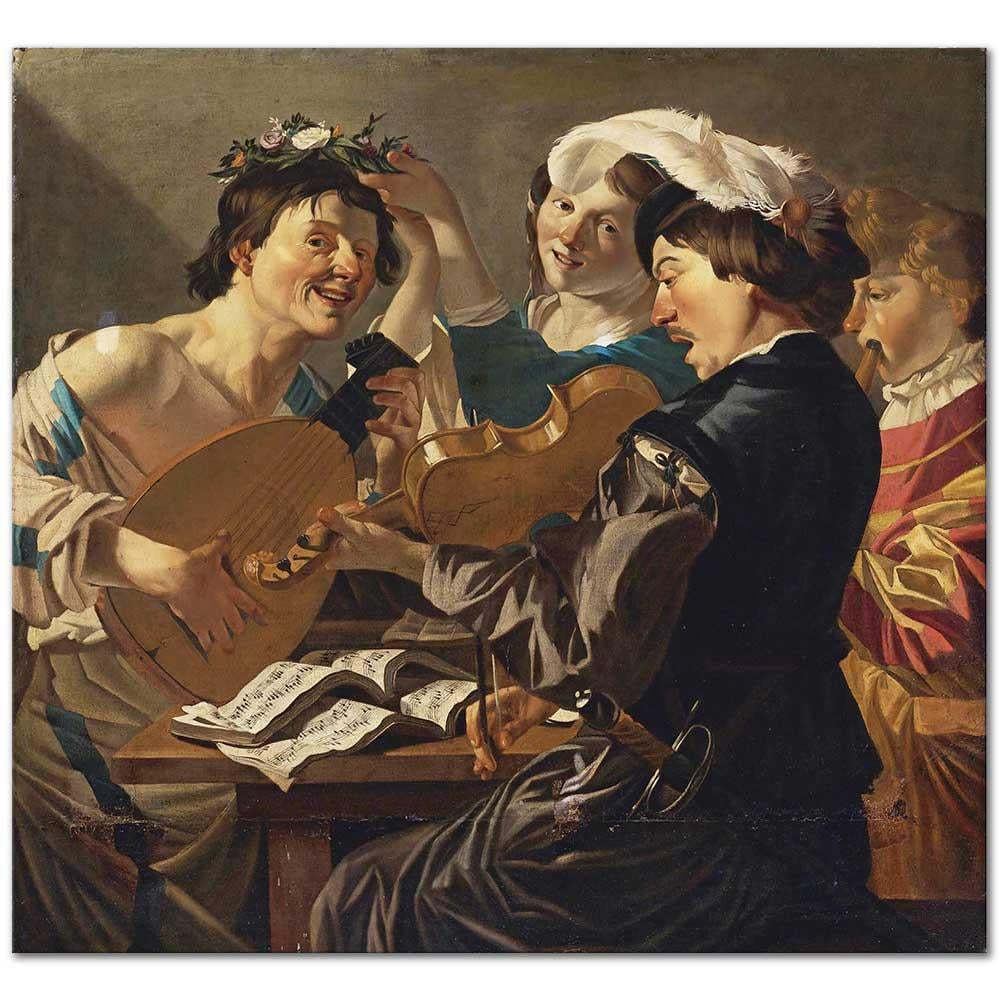 The Concert by Dirck van Baburen as Art Print