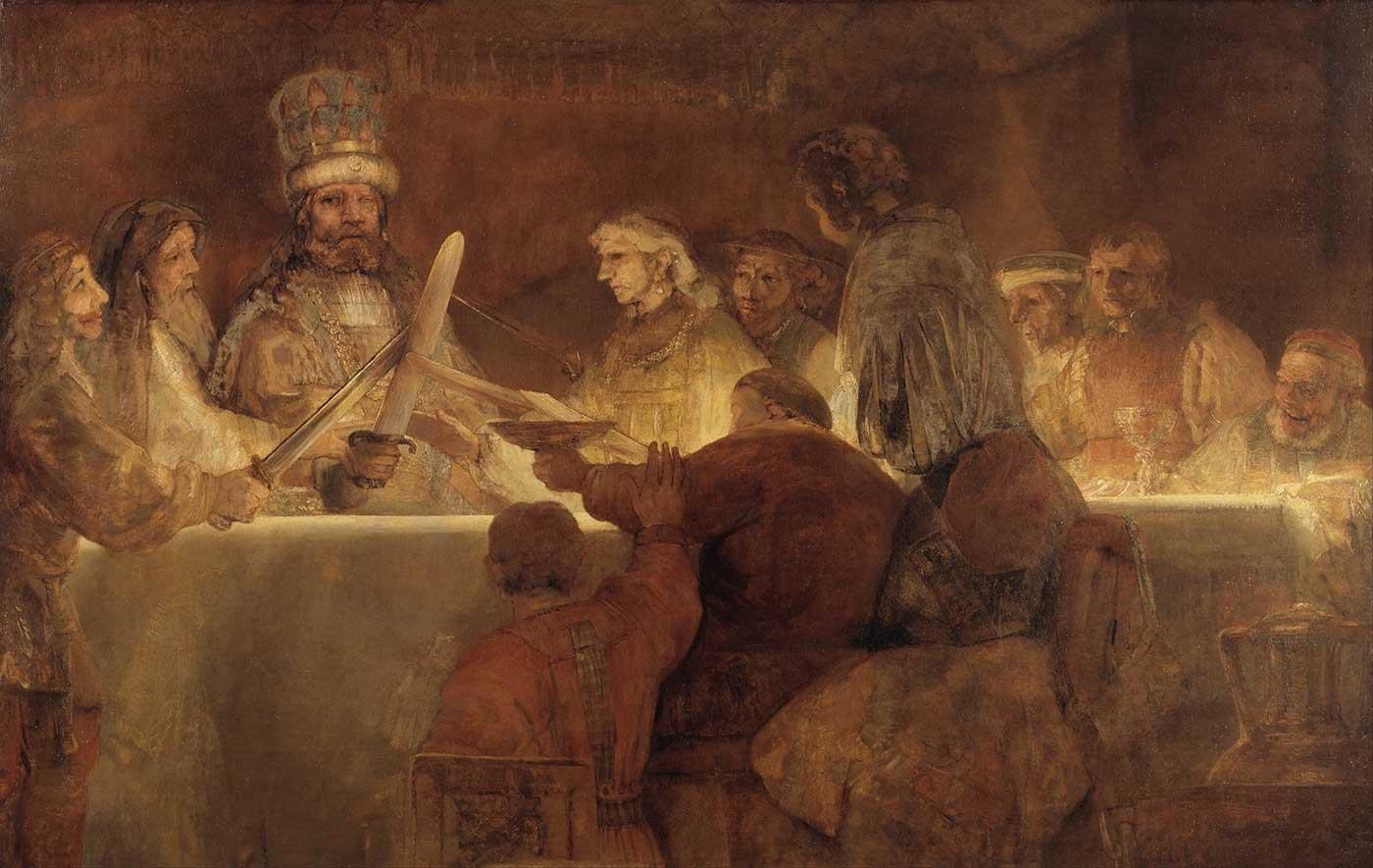 The Conspiracy of the Batavians under Claudius Civilis by Rembrandt van Rijn
