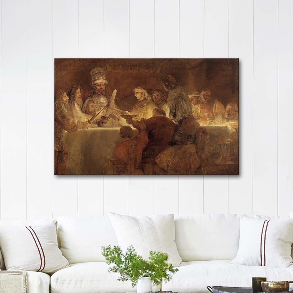 The Conspiracy of the Batavians under Claudius Civilis by Rembrandt van Rijn as Art Print