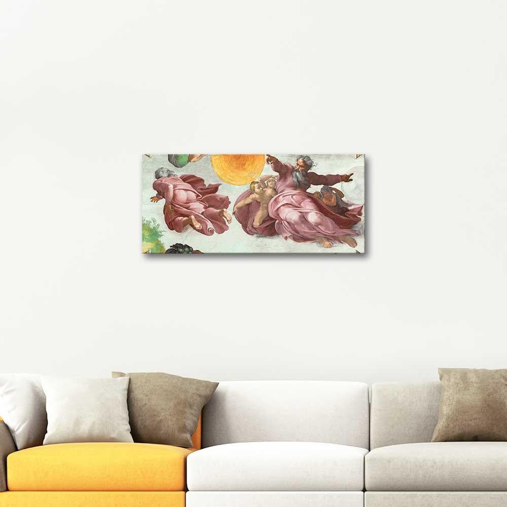 The Creation of the Sun and Moon by Michelangelo Buonarroti as Art Print