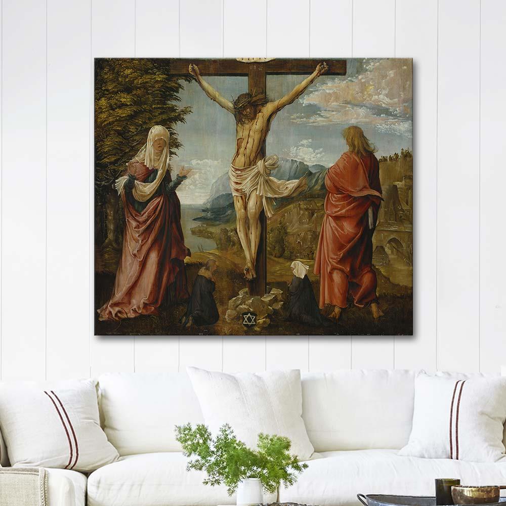 The Crucifixion with Maria and Johannes by Albrecht Altdorfer as Art Print