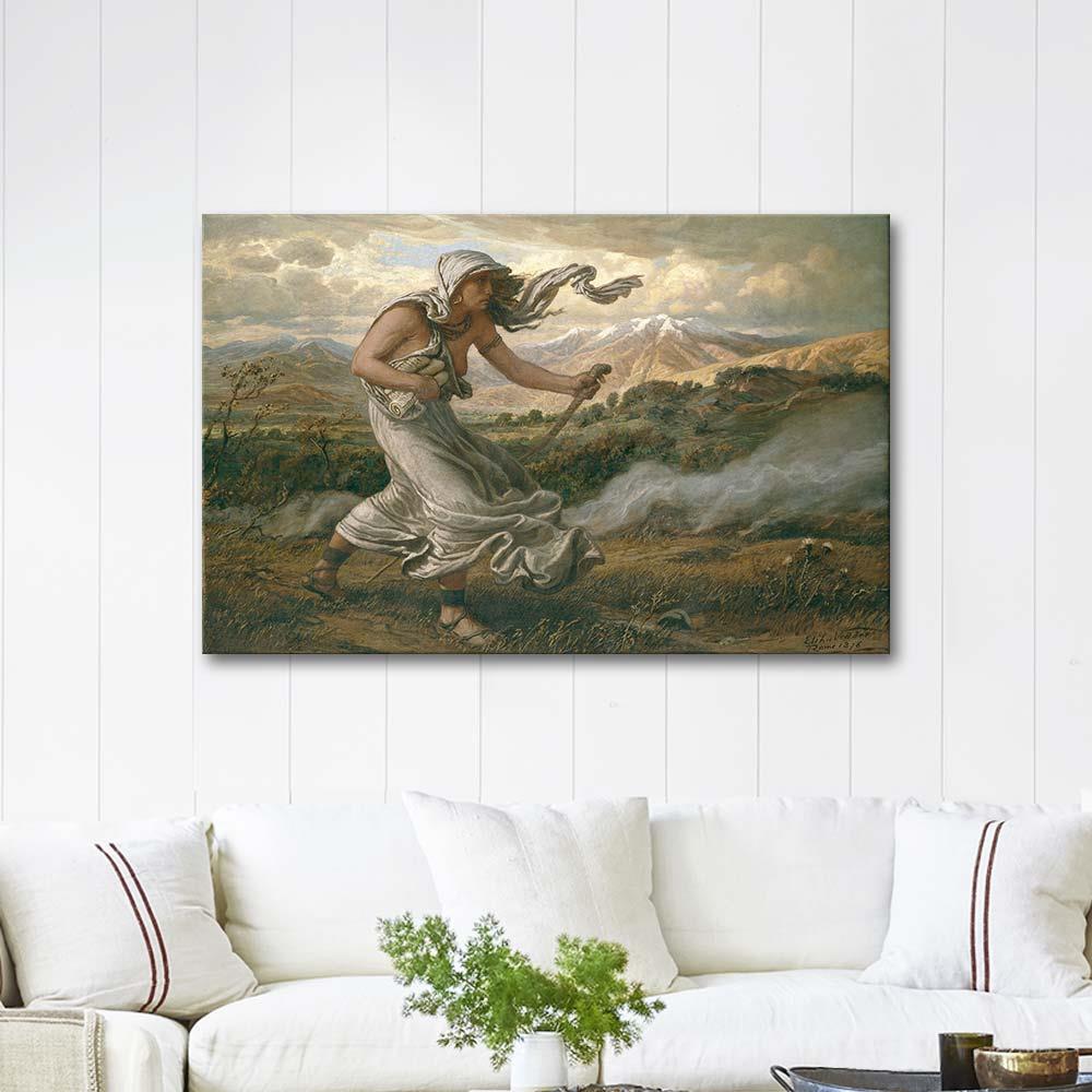 Elihu Vedder Kumaalı Sibyl Kanvas Tablo