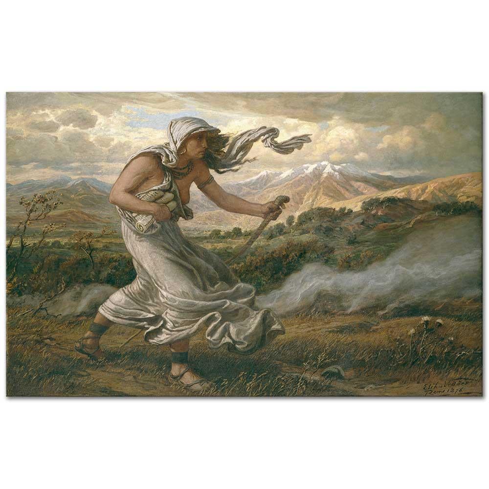 Elihu Vedder Kumaalı Sibyl Kanvas Tablo