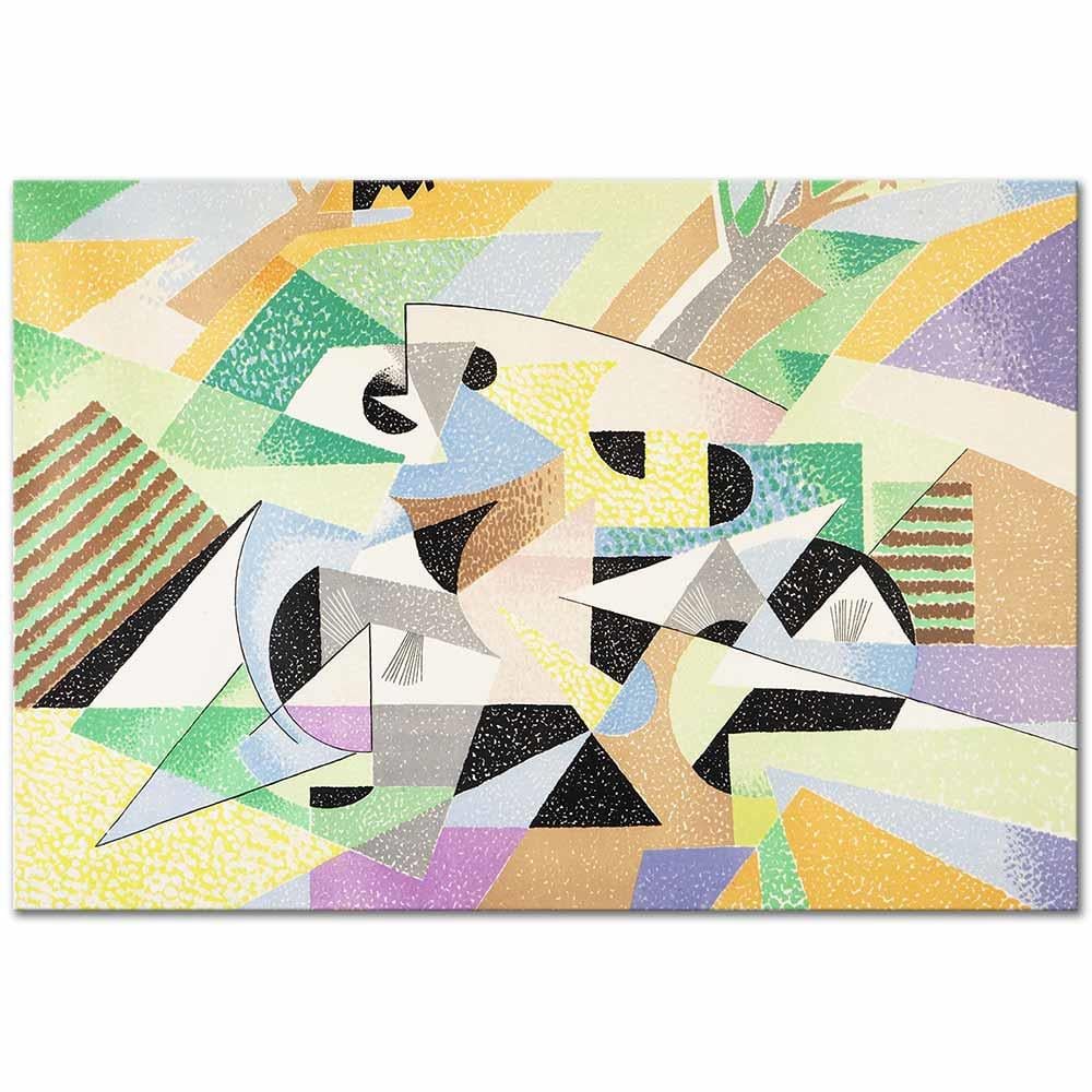 Gino Severini Bisikletçi Kanvas Tablo