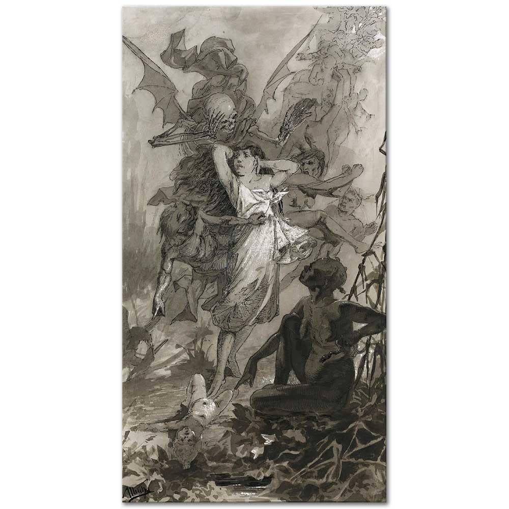 The Dance of Death by Alphonse Mucha as Art Print