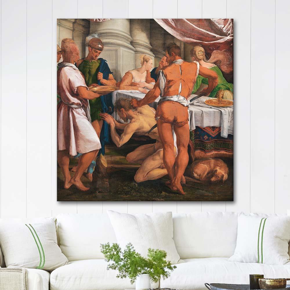 Jacopo Bassano Vaftizci Yahya'nın İnfazı Kanvas Tablo