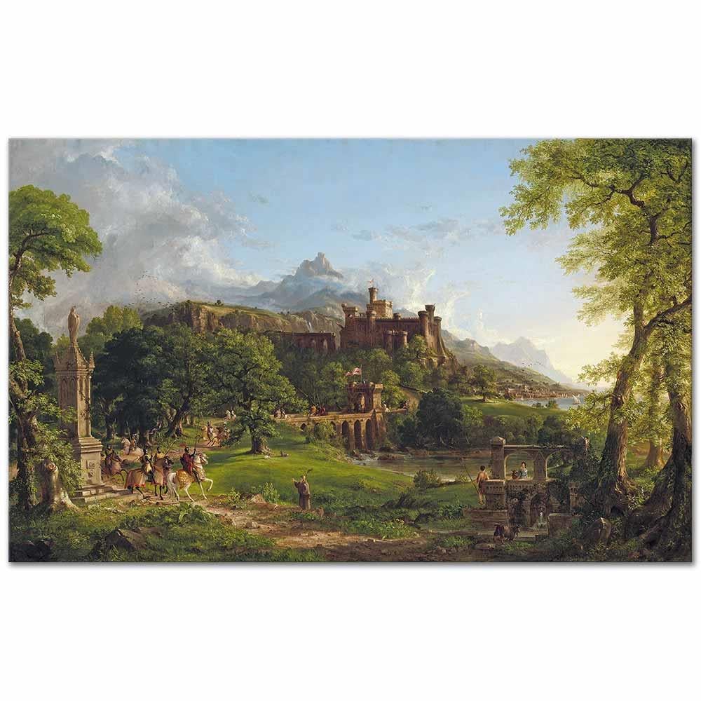 Thomas Cole Yola Çıkış Kanvas Tablo