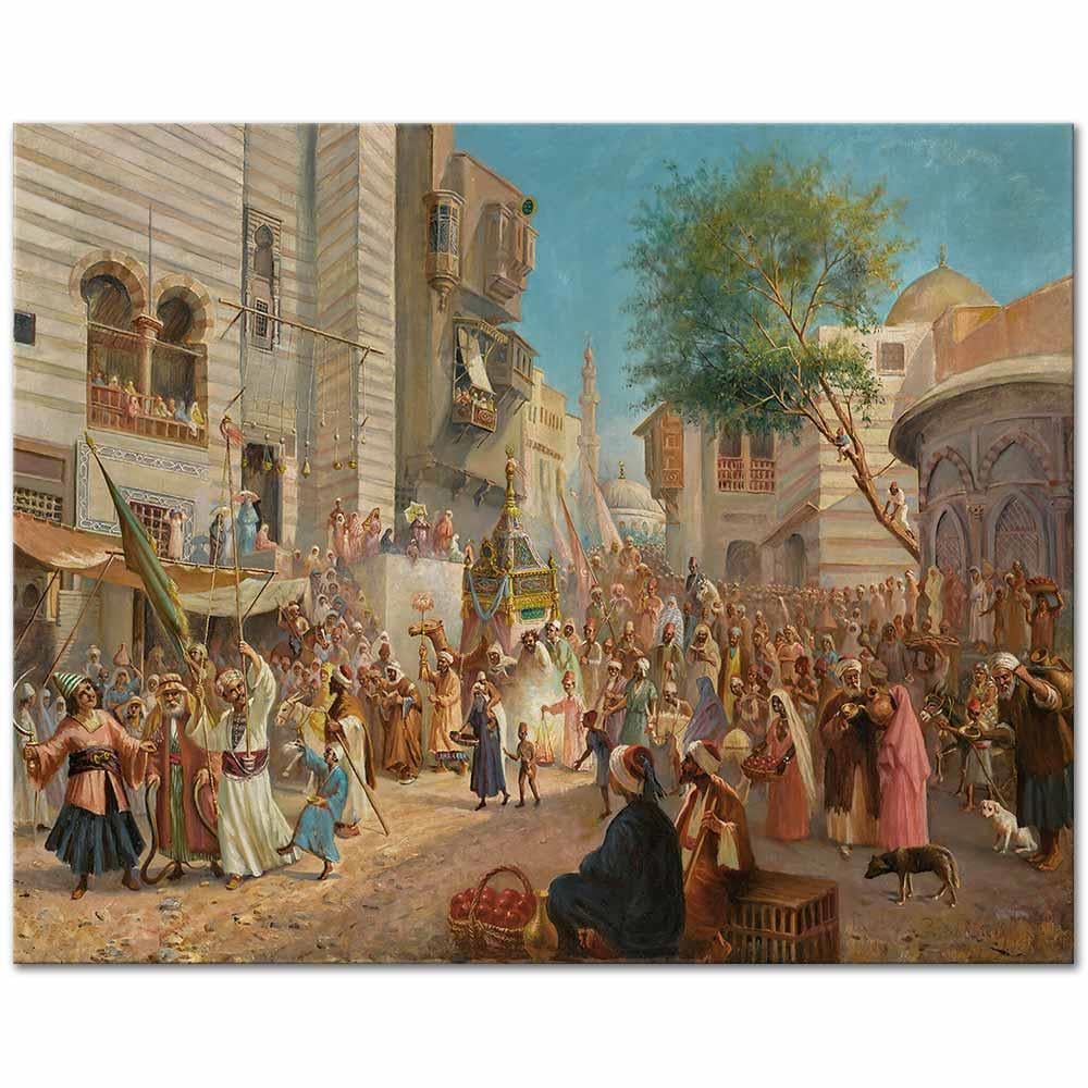 Leonardo de Mango Mahmal'ın Kahire'den Ayrılışı Kanvas Tablo