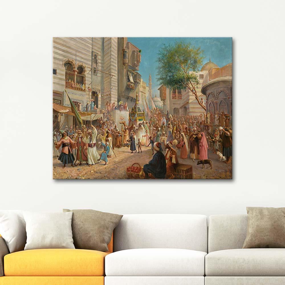 Leonardo de Mango Mahmal'ın Kahire'den Ayrılışı Kanvas Tablo