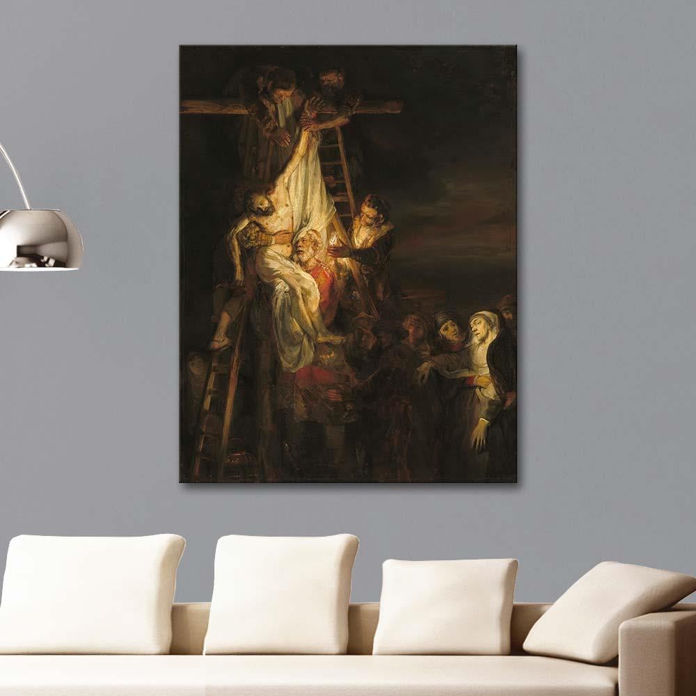 Rembrandt van Rijn Çarmıhtan İndiriş Kanvas Tablo