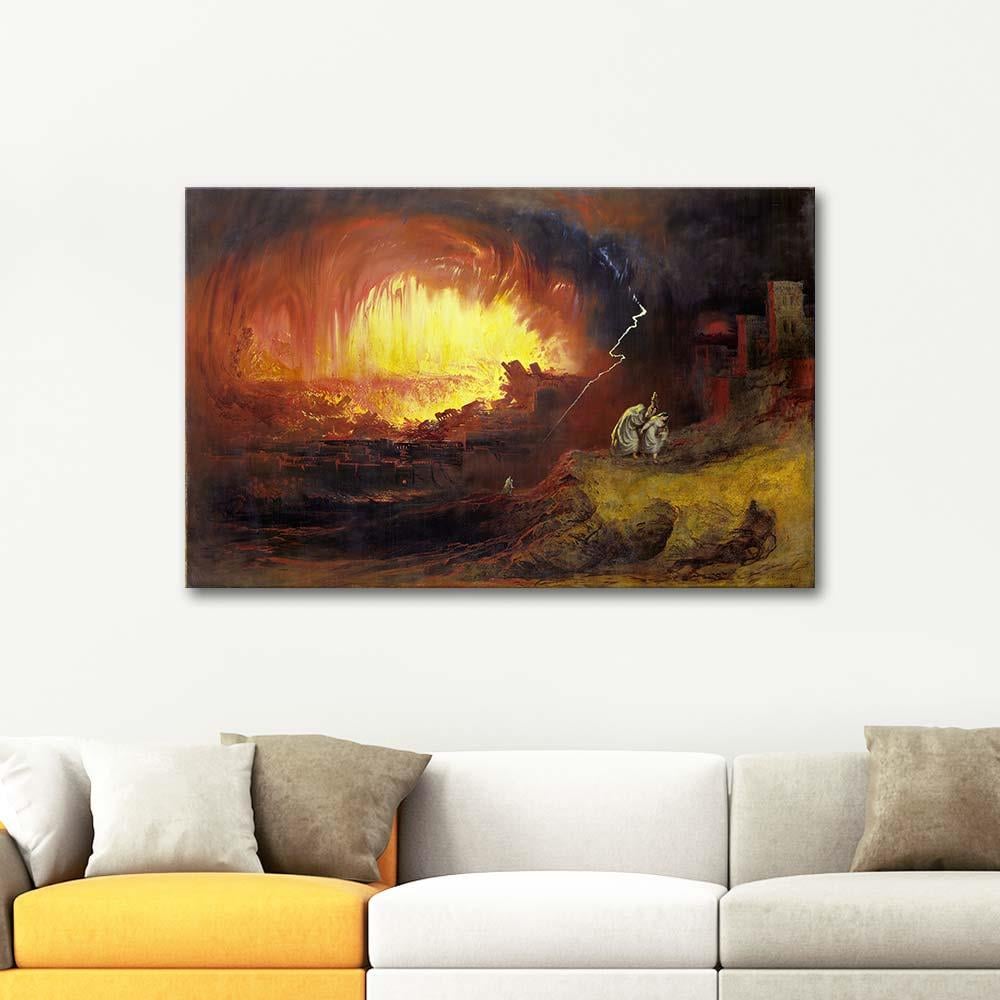 John Martin Sodom ve Gomorrah'ın Yıkılışı Kanvas Tablo