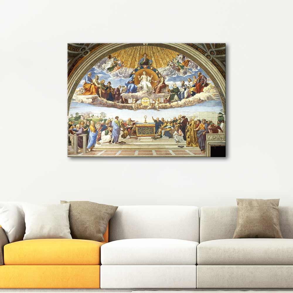 Raphael Kutsal Günde Tartışma Kanvas Tablo