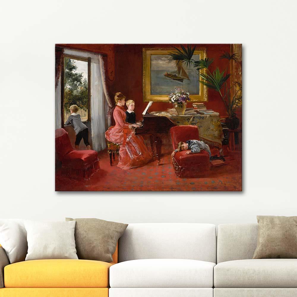 Ernest Ange Duez Düet Kanvas Tablo