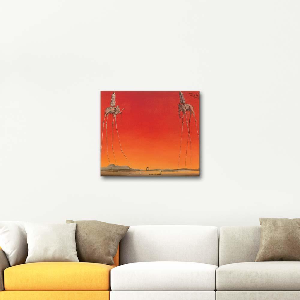 The Elephants by Salvador Dali as Art Print