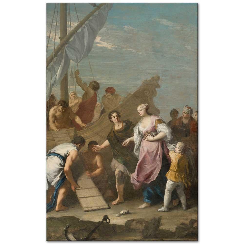 Jacopo Amigoni Truvalı Helen'in Gemiye Binişi Kanvas Tablo