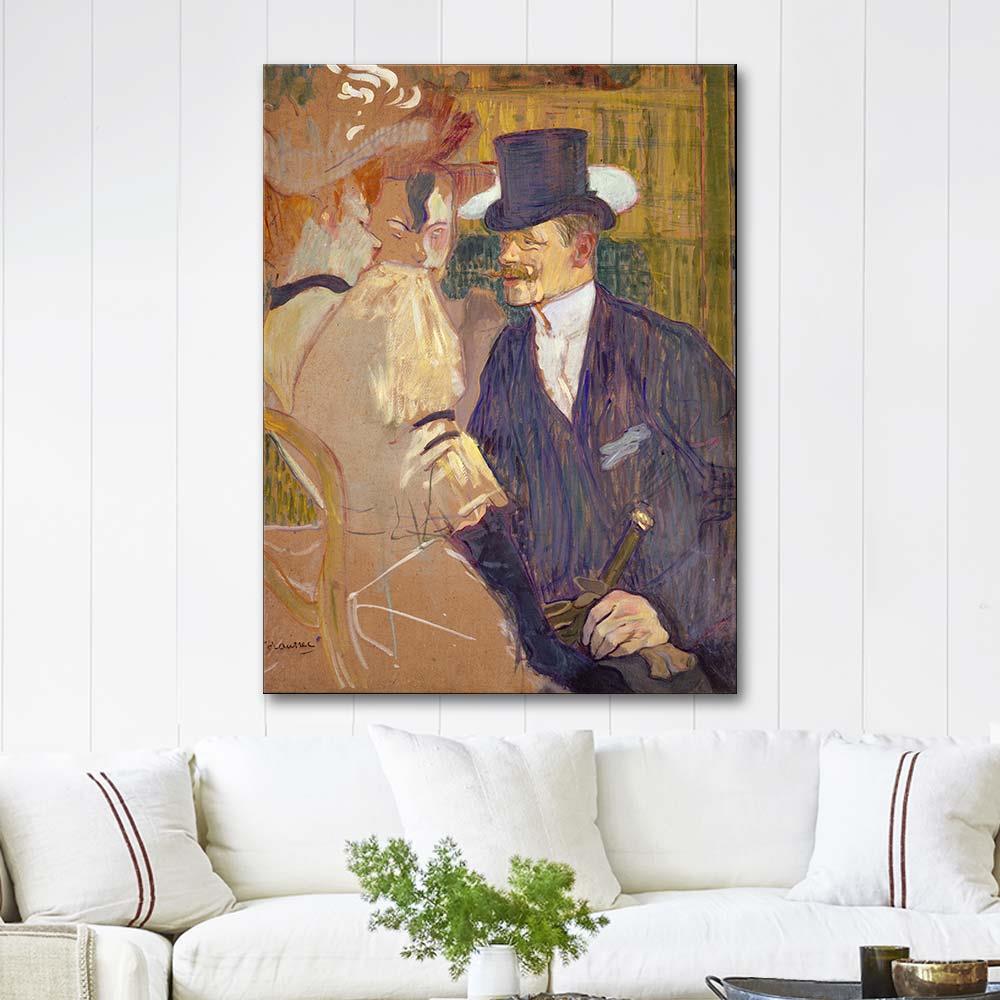 Henri de Toulouse-Lautrec Moulin Rouge'da Bir İngiliz Kanvas Tablo