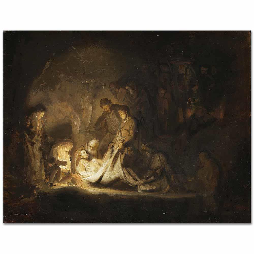 Rembrandt van Rijn Mesih'in Gömülmesi için Etüd Kanvas Tablo