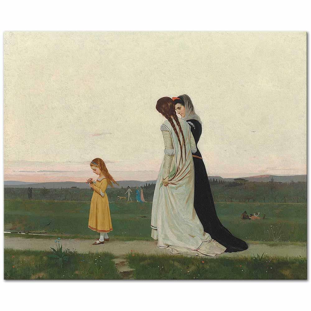 Raffaello Sorbi Akşam Yürüyüşü Kanvas Tablo