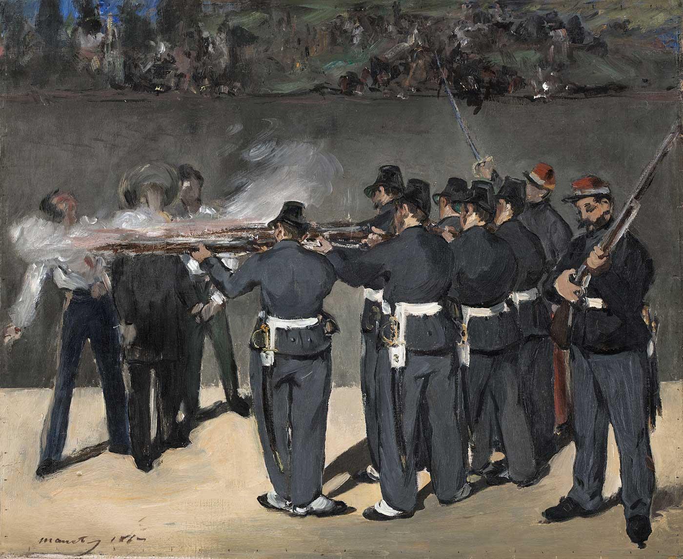 Edouard Manet İmparator Maximimilian'ın Kurşuna Dizilişi Kanvas Tablo