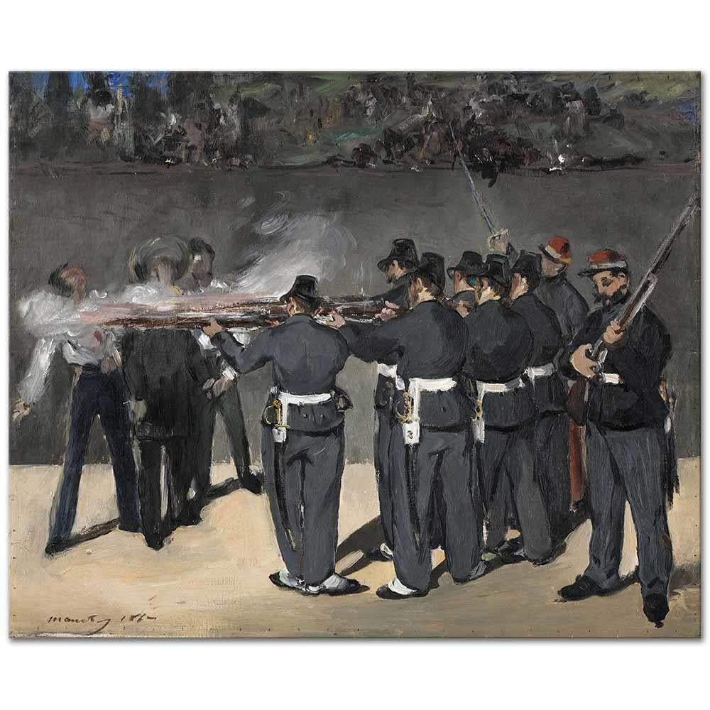 Edouard Manet İmparator Maximimilian'ın Kurşuna Dizilişi Kanvas Tablo