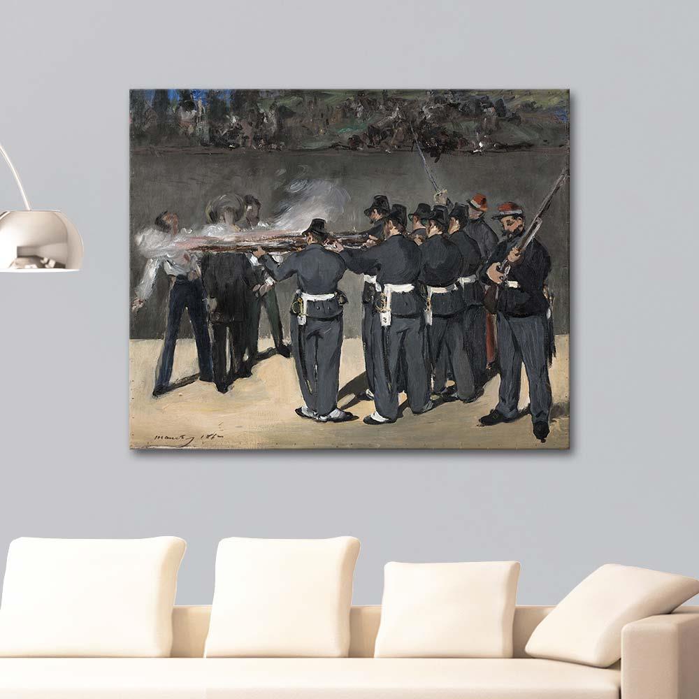 Edouard Manet İmparator Maximimilian'ın Kurşuna Dizilişi Kanvas Tablo
