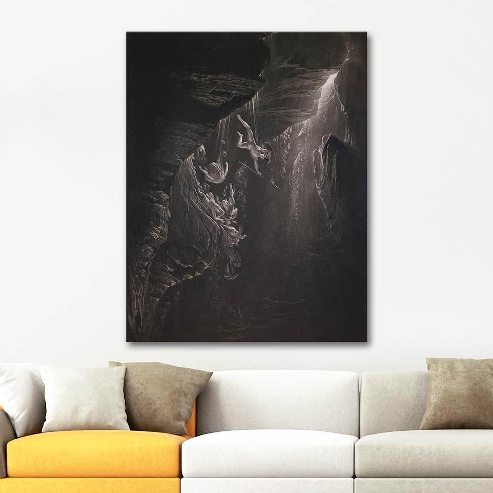 The Fall of the Rebel Angels by John Martin as Art Print