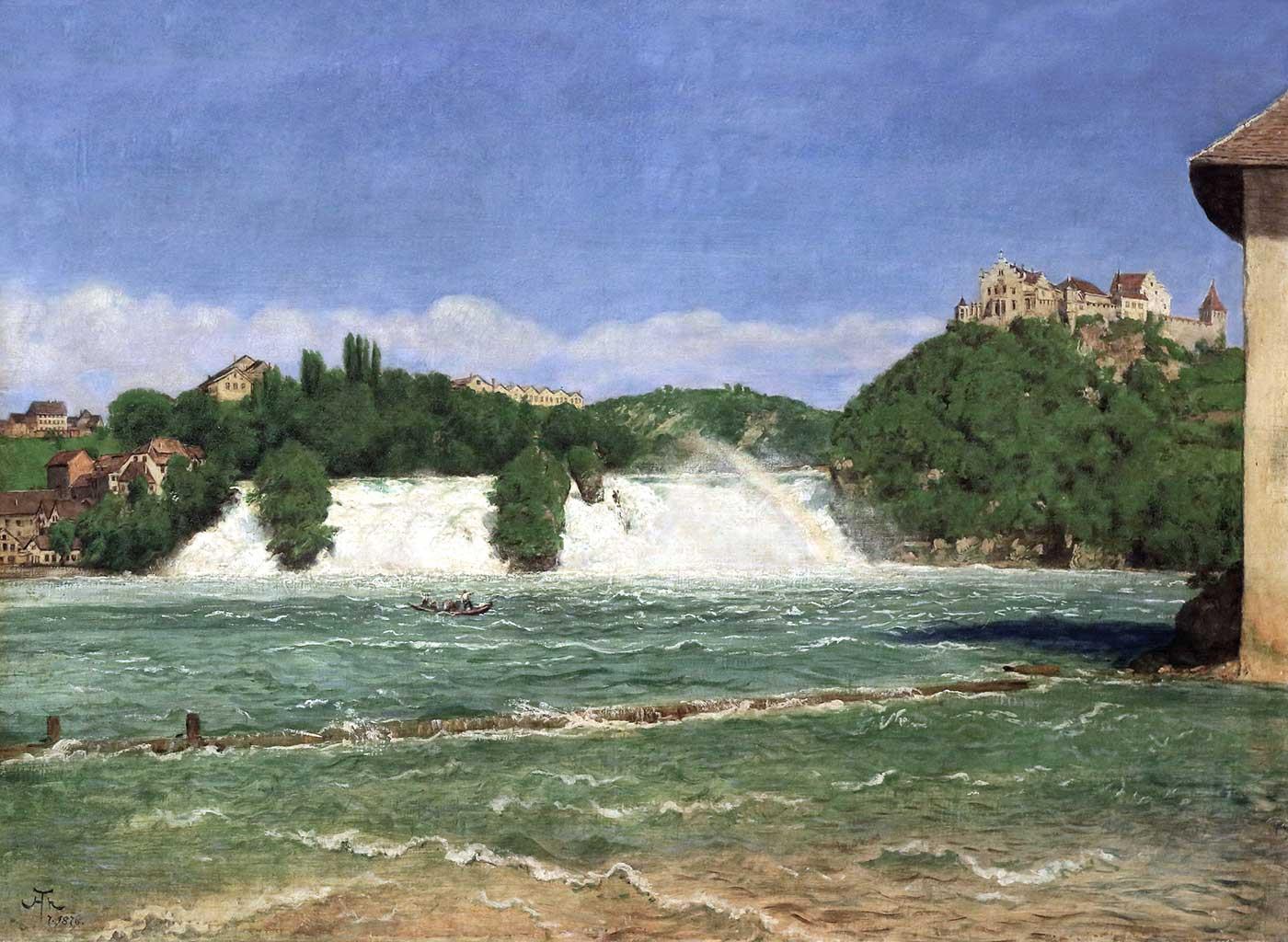 The Falls of the Rhine at Schaffhausen by Hans Thoma