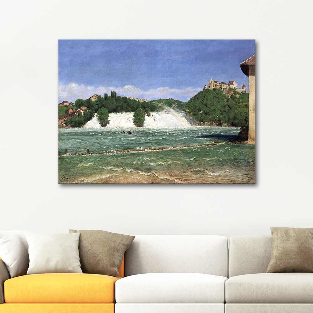 The Falls of the Rhine at Schaffhausen by Hans Thoma as Art Print