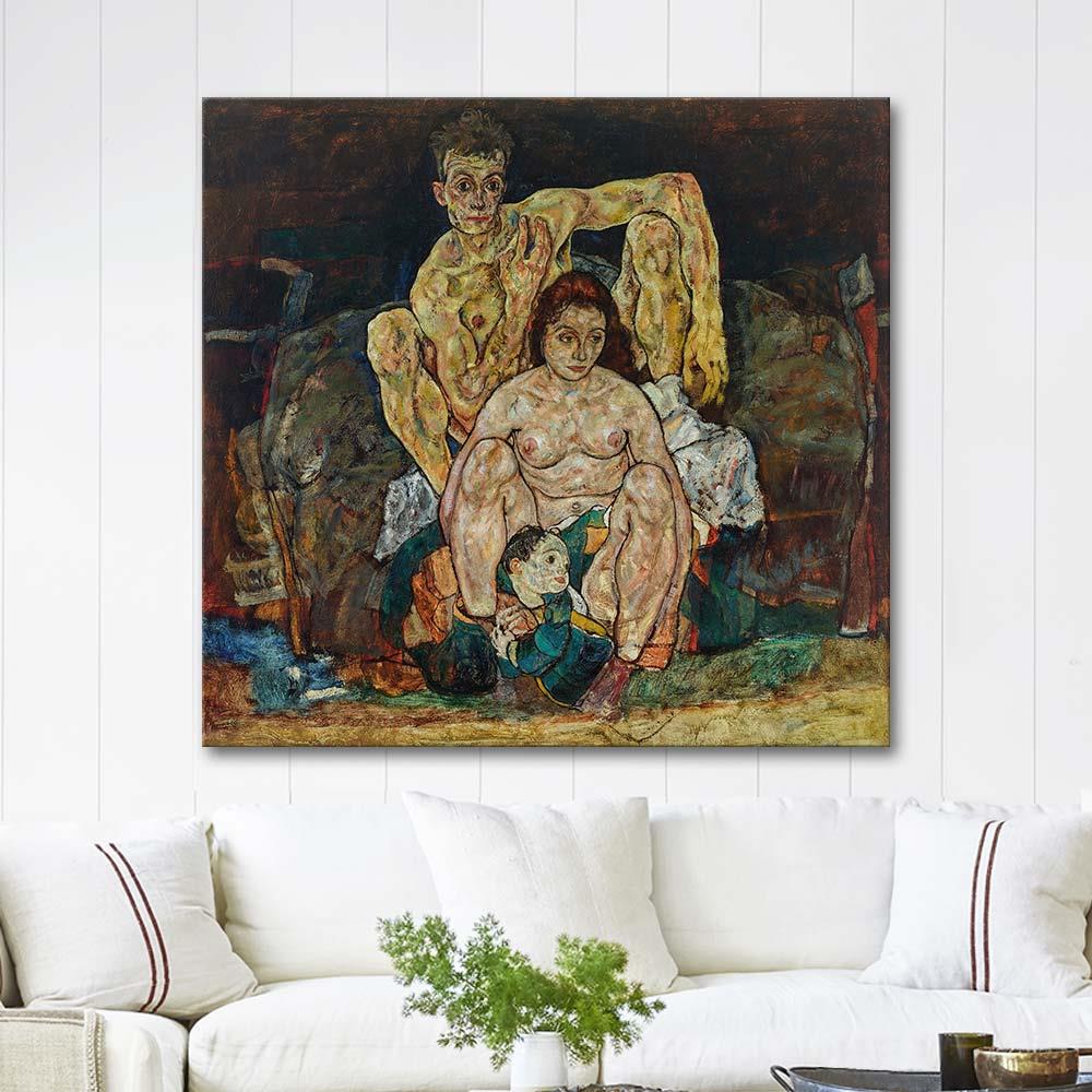 Egon Schiele Aile Kanvas Tablo