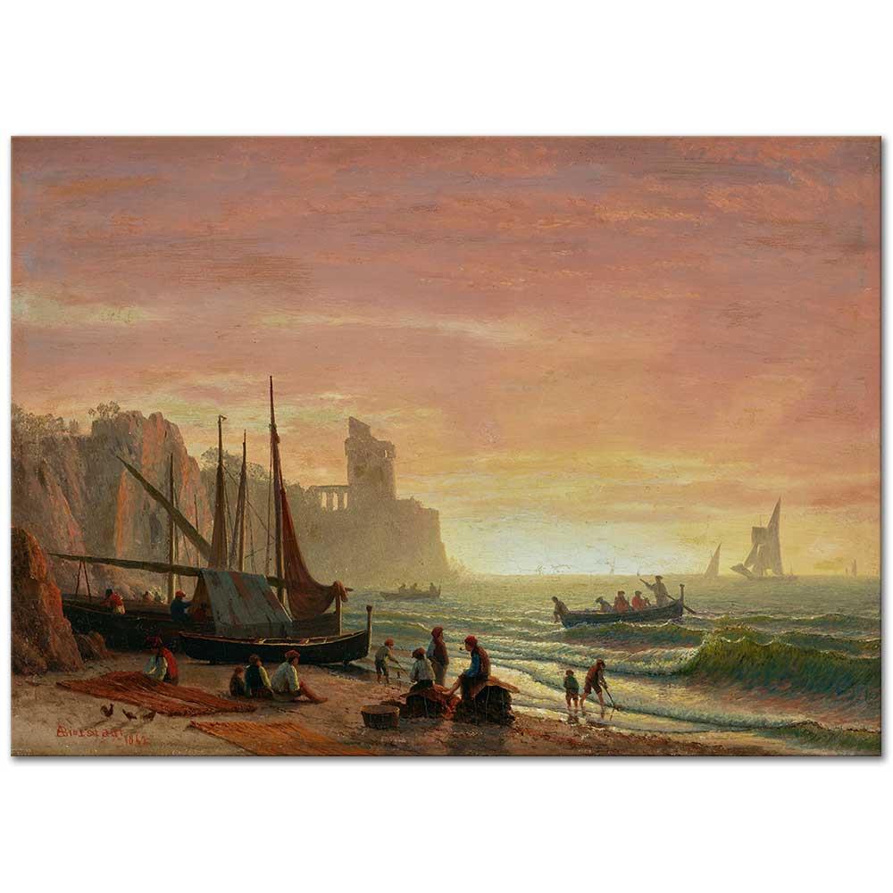 The Fishing Fleet by Albert Bierstadt as Art Print