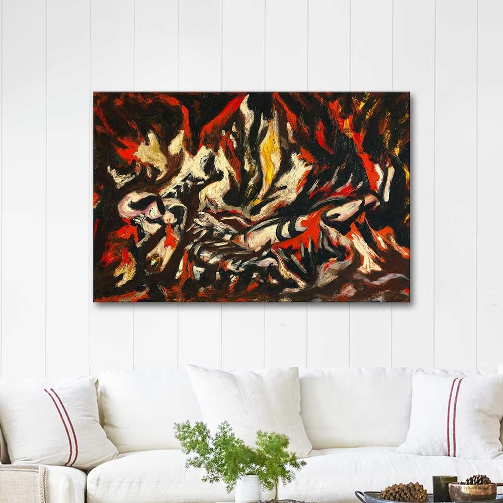 Jackson Pollock Alev Kanvas Tablo