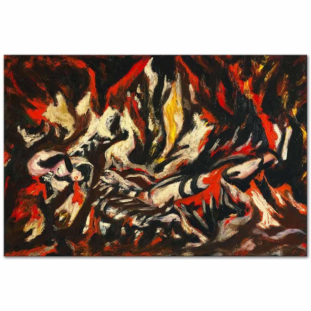 Jackson Pollock Alev Kanvas Tablo
