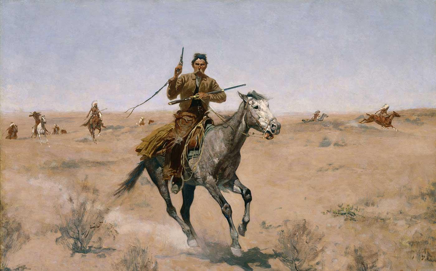 Frederic Remington Kaçış Kanvas Tablo