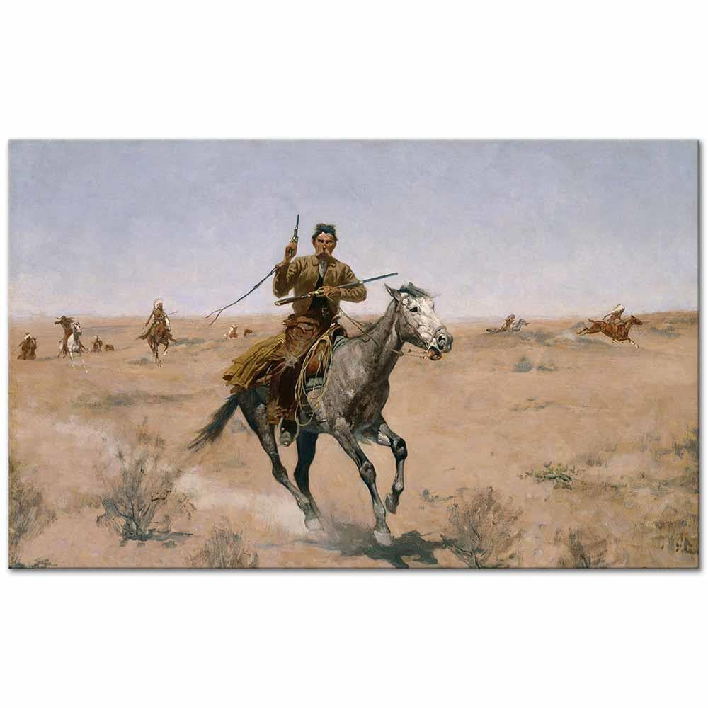 Frederic Remington Kaçış Kanvas Tablo