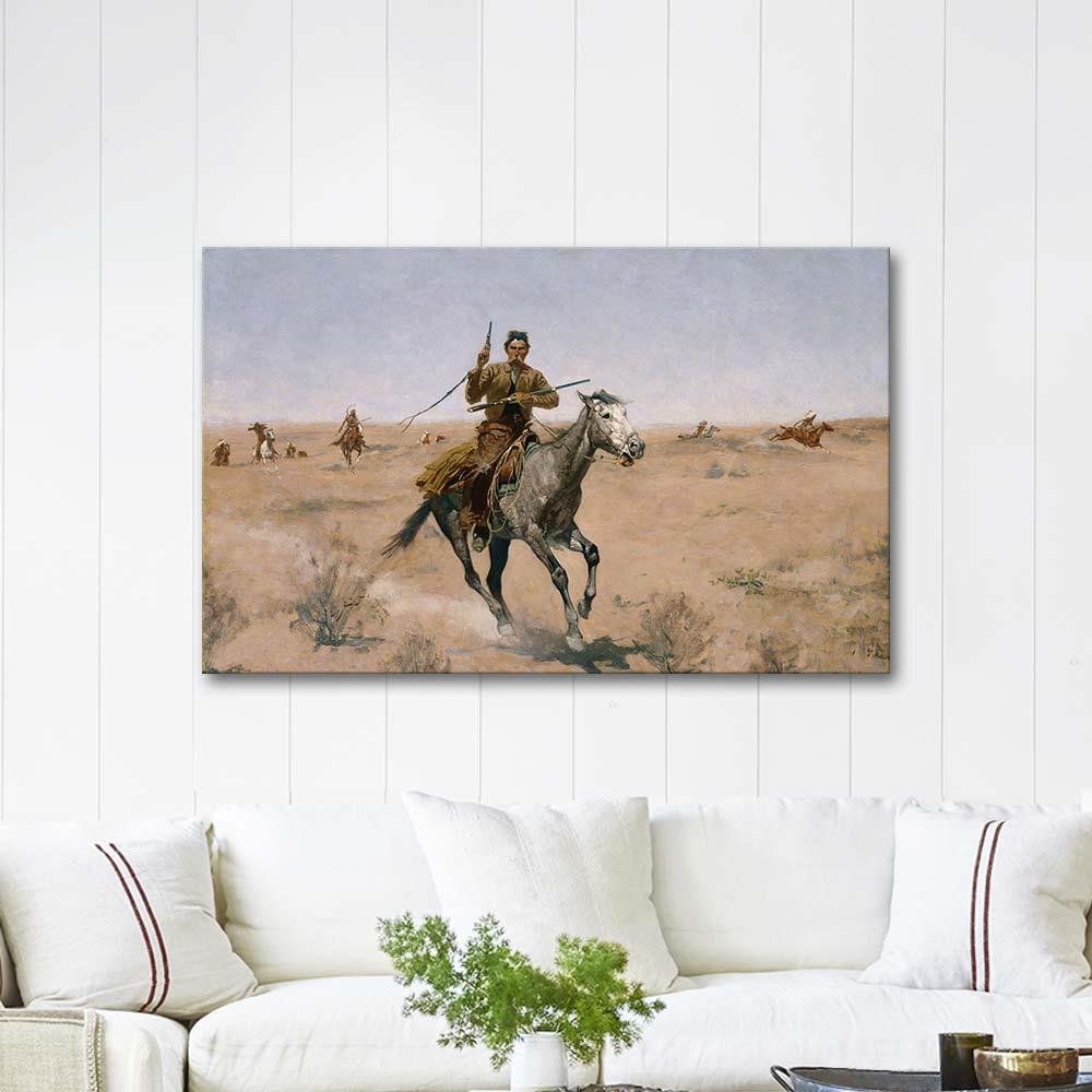 Frederic Remington Kaçış Kanvas Tablo