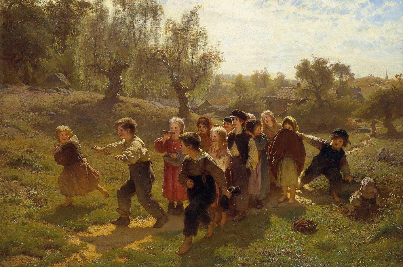 The Game by August Malmström as Art Print