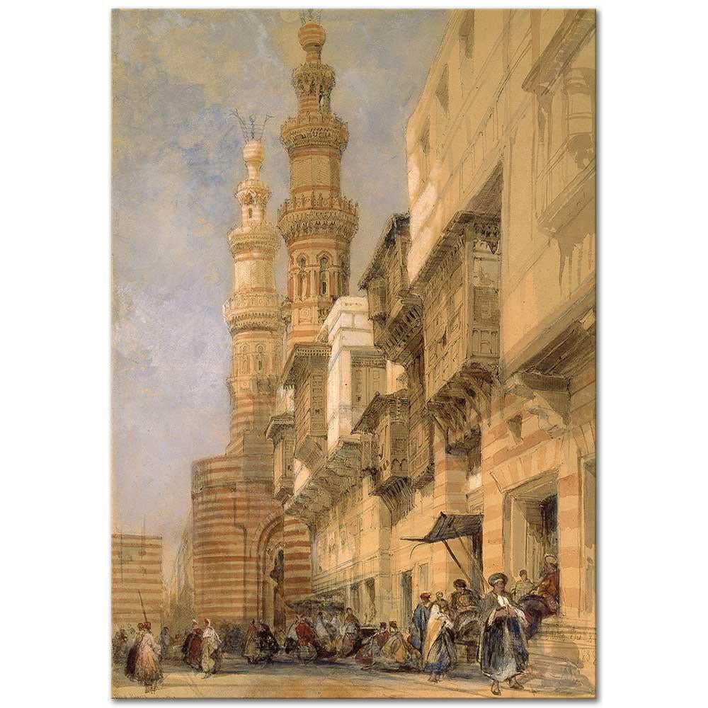 David Roberts Metwalis Camii Kapısı Kahire Kanvas Tablo