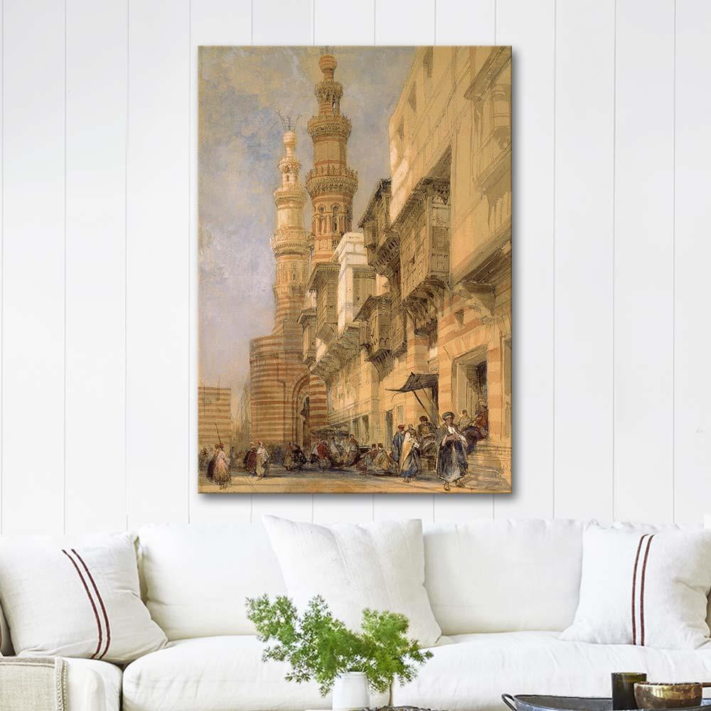 David Roberts Metwalis Camii Kapısı Kahire Kanvas Tablo