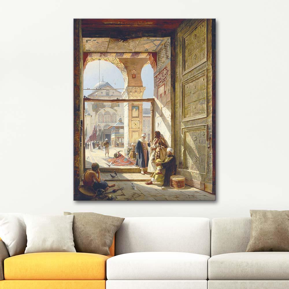 The Gate of the Great Umayyad Mosque Damascus by Gustav Bauernfeind as Art Print